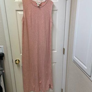Melrose Studio Silk/Nylon/ Rabbit Hair Sleeveless Pink Dress